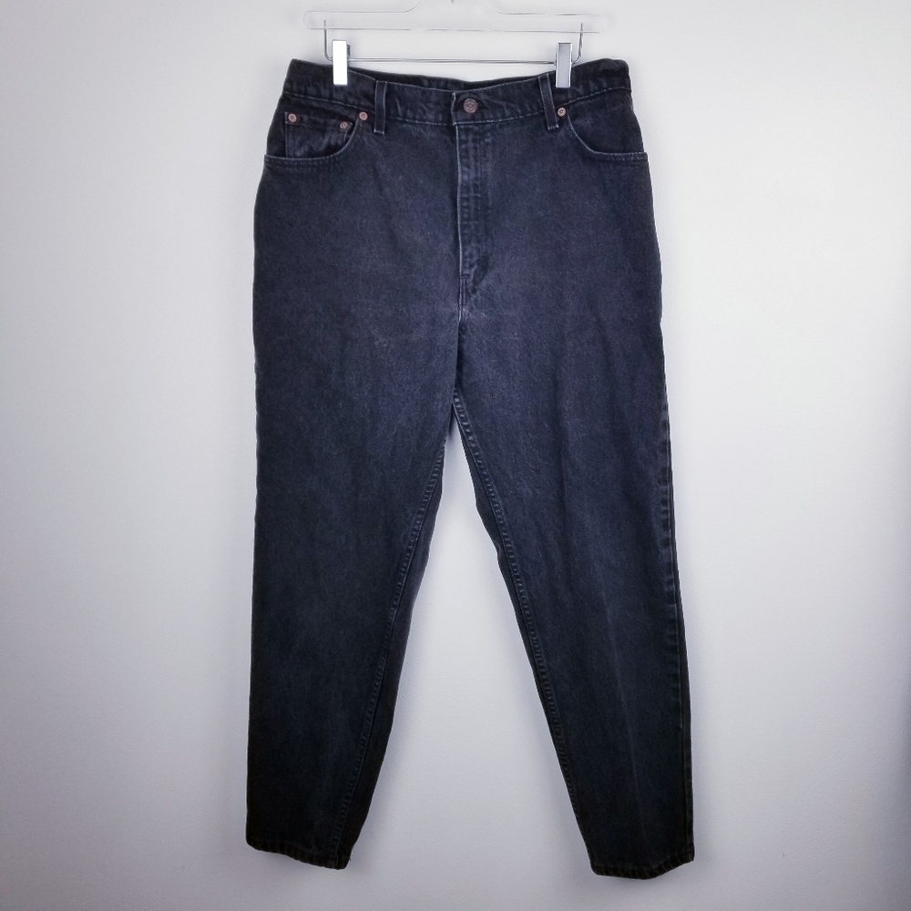 Levi's 551 Vintage Relaxed Fit Tapered Leg Black Jeans Made in USA size 16 Med